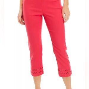 Crown & Ivy Vibrant Coral Capris Sz 12P
